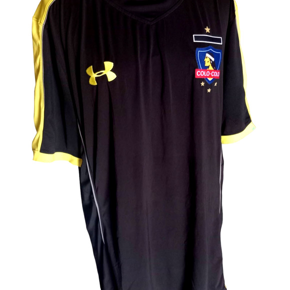 Under Armor Colo-Colo black and yellow soccer jersey, L - Picture 1 of 7